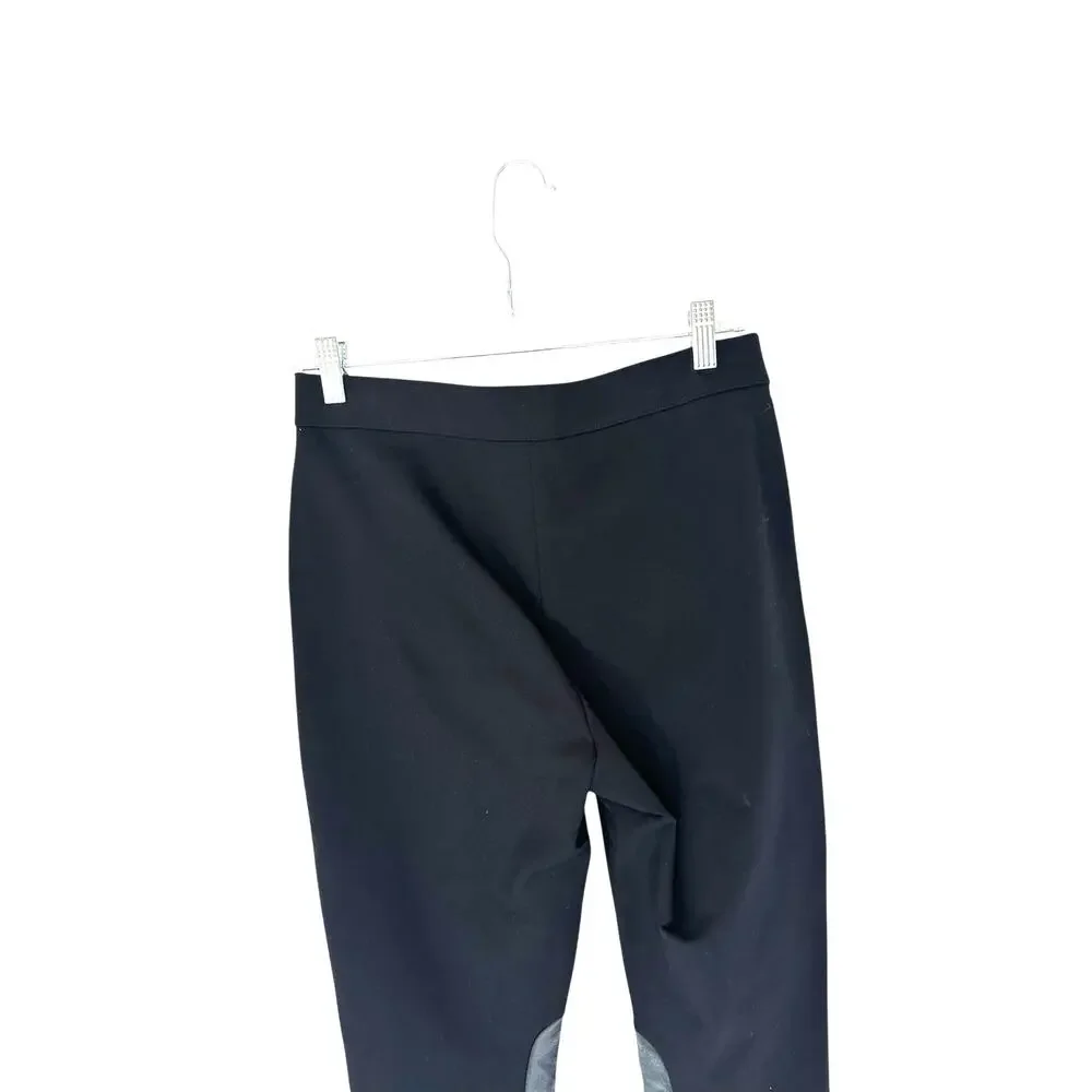J.Crew Pixie Pant Black Leather‎ Panel Office Career Work Business Ankle Size 6